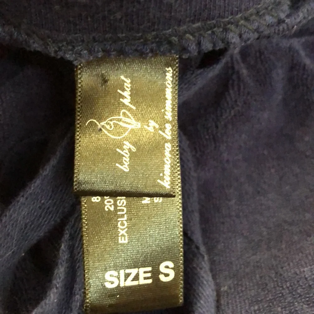 Baby Phat Navy Blue Velour Strapless Shorts Romper